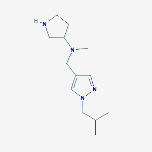 molecular formula C13H24N4 B1436131 N-methyl-N-{[1-(2-methylpropyl)-1H-pyrazol-4-yl]methyl}pyrrolidin-3-amine CAS No. 2140316-12-5