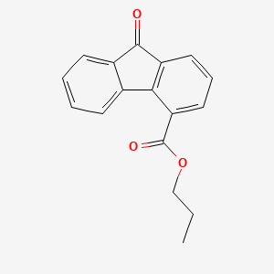 molecular formula C17H14O3 B14361314 Propyl 9-oxofluorene-4-carboxylate CAS No. 93321-68-7