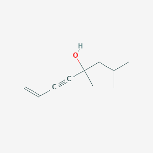 molecular formula C10H16O B14361325 2,4-Dimethyloct-7-en-5-yn-4-ol CAS No. 91056-25-6
