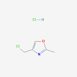 molecular formula C5H7Cl2NO B1436136 盐酸 4-(氯甲基)-2-甲基-1,3-恶唑 CAS No. 2197061-53-1