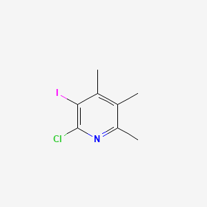 molecular formula C8H9ClIN B1436137 2-Chloro-3-iodo-4,5,6-trimethylpyridine CAS No. 2140326-91-4