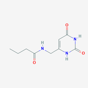 molecular formula C9H13N3O3 B14361383 N-[(2,6-Dioxo-1,2,3,6-tetrahydropyrimidin-4-yl)methyl]butanamide CAS No. 93493-54-0