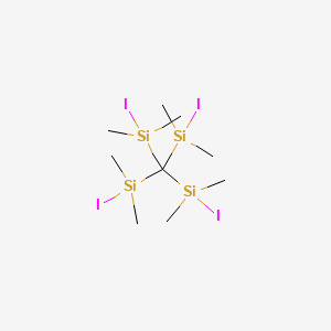 molecular formula C9H24I4Si4 B14361463 Methanetetrayltetrakis[iodo(dimethyl)silane] CAS No. 91621-66-8