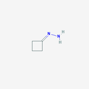 molecular formula C4H8N2 B14361478 Cyclobutylidenehydrazine CAS No. 90255-41-7