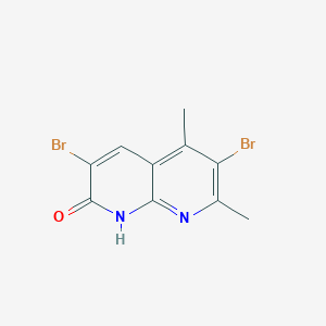 molecular formula C10H8Br2N2O B1436152 3,6-Dibromo-5,7-dimethyl-1,8-naphthyridin-2-ol CAS No. 2140316-48-7