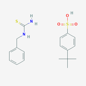 molecular formula C18H24N2O3S2 B14361525 Benzylthiourea;4-tert-butylbenzenesulfonic acid CAS No. 90254-05-0