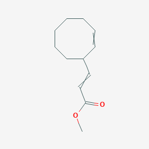 molecular formula C12H18O2 B14361530 Methyl 3-(cyclooct-2-en-1-yl)prop-2-enoate CAS No. 90461-77-1