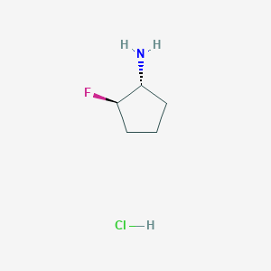 molecular formula C5H11ClFN B1436157 trans-2-Fluorocyclopentan-1-amine hydrochloride CAS No. 2125943-82-8