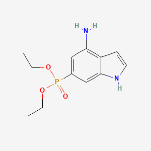 molecular formula C12H17N2O3P B1436160 diethyl (4-amino-1H-indol-6-yl)phosphonate CAS No. 2140326-89-0