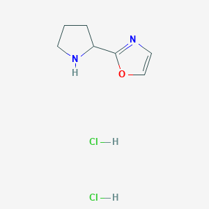 molecular formula C7H12Cl2N2O B1436161 2-(Pyrrolidin-2-yl)-1,3-oxazole dihydrochloride CAS No. 2140326-55-0
