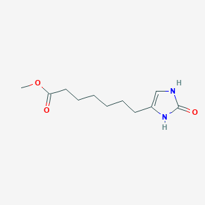 molecular formula C11H18N2O3 B14361610 Methyl 7-(2-oxo-2,3-dihydro-1H-imidazol-4-yl)heptanoate CAS No. 90251-21-1