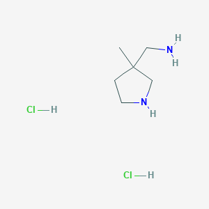 molecular formula C6H16Cl2N2 B1436164 (3-甲基吡咯烷-3-基)甲胺二盐酸盐 CAS No. 1630907-02-6