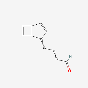 molecular formula C11H10O B14361646 4-(Bicyclo[3.2.0]hepta-3,6-dien-2-ylidene)but-2-enal CAS No. 92208-37-2