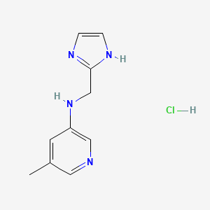 molecular formula C10H13ClN4 B1436165 N-(1H-imidazol-2-ylmethyl)-5-methylpyridin-3-amine hydrochloride CAS No. 1803593-23-8