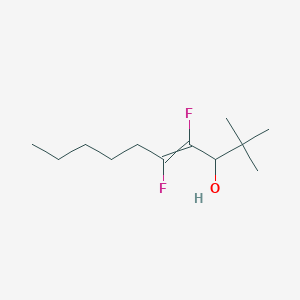 molecular formula C12H22F2O B14361691 4,5-Difluoro-2,2-dimethyldec-4-en-3-ol CAS No. 90786-37-1