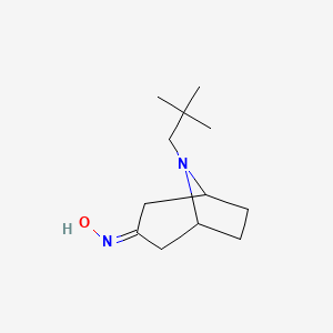 molecular formula C12H22N2O B14361740 N-[8-(2,2-Dimethylpropyl)-8-azabicyclo[3.2.1]octan-3-ylidene]hydroxylamine CAS No. 90158-31-9