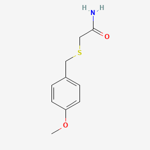 molecular formula C10H13NO2S B14361745 2-{[(4-Methoxyphenyl)methyl]sulfanyl}acetamide CAS No. 90212-89-8
