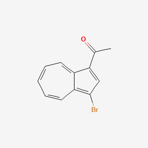 molecular formula C12H9BrO B14361758 Ethanone, 1-(3-bromo-1-azulenyl)- CAS No. 92025-35-9