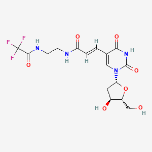 molecular formula C16H19F3N4O7 B1436179 5-[N-(2-(Trifluoroacetamido)ethyl)-3-(E)-acrylamido]-2'-deoxyuridine CAS No. 869222-69-5