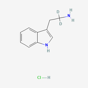 molecular formula C10H13ClN2 B1436181 TRYPTAMINE-alpha,alpha-D2 HCL CAS No. 362049-49-8
