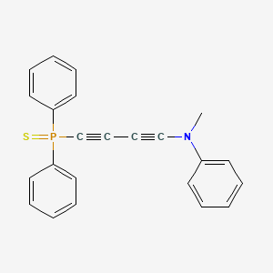 molecular formula C23H18NPS B14361812 N-[4-(Diphenylphosphorothioyl)buta-1,3-diyn-1-yl]-N-methylaniline CAS No. 90250-74-1