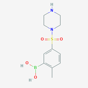(2-Methyl-5-(piperazin-1-ylsulfonyl)phenyl)boronic acid