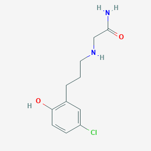 molecular formula C11H15ClN2O2 B1436185 2-((3-(5-Chloro-2-hydroxyphenyl)propyl)amino)acetamide CAS No. 1680185-46-9