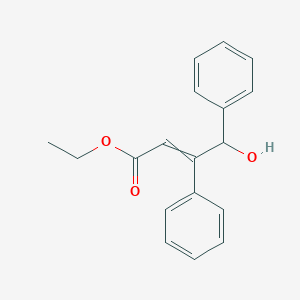 molecular formula C18H18O3 B14361854 Ethyl 4-hydroxy-3,4-diphenylbut-2-enoate CAS No. 93098-02-3
