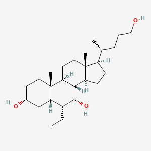 molecular formula C26H46O3 B1436187 6alpha-Ethyl-5beta-cholane-3alpha,7alpha,24-triol CAS No. 1537866-49-1
