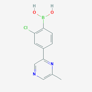 molecular formula C11H10BClN2O2 B1436190 (2-Chloro-4-(6-methylpyrazin-2-yl)phenyl)boronic acid CAS No. 1648864-28-1