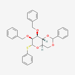 molecular formula C33H32O5S B1436196 Phenyl 2-O,3-O-dibenzyl-4-O,6-O-benzylidene-1-thio-alpha-D-mannopyranoside CAS No. 903881-30-1