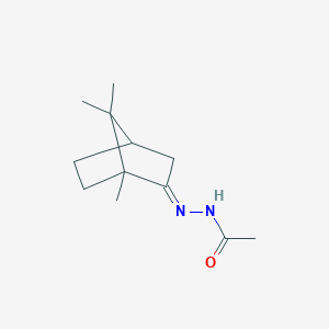 molecular formula C12H20N2O B14361981 N-[(E)-(1,7,7-trimethyl-2-bicyclo[2.2.1]heptanylidene)amino]acetamide CAS No. 93041-93-1