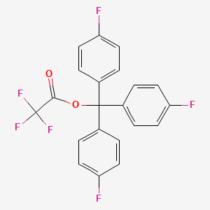 molecular formula C21H12F6O2 B14362002 Tris(4-fluorophenyl)methyl trifluoroacetate CAS No. 90173-63-0