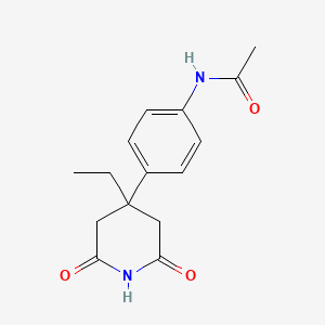 molecular formula C15H18N2O3 B14362025 N-(4-(4-Ethyl-2,6-dioxo-4-piperidyl)phenyl)acetamide CAS No. 91828-60-3