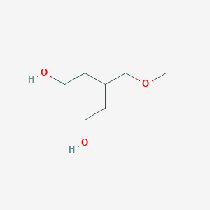 molecular formula C7H16O3 B14362044 3-(Methoxymethyl)pentane-1,5-diol CAS No. 91175-00-7