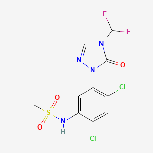 molecular formula C10H8Cl2F2N4O3S B1436210 Sulfentrazone-desmethyl CAS No. 134391-02-9