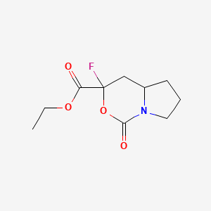 ethyl 3-fluoro-1-oxo-hexahydro-1H-pyrrolo[1,2-c][1,3]oxazine-3-carboxylate