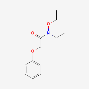 molecular formula C12H17NO3 B14362257 N,O-Diethyl-2-phenoxyacetohydroxamic acid CAS No. 91644-70-1