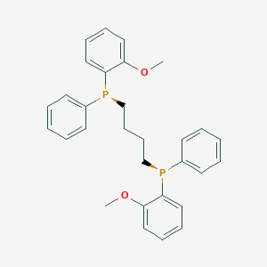 molecular formula C30H32O2P2 B143623 (S)-(2-Methoxyphenyl)-[4-[(2-methoxyphenyl)-phenylphosphanyl]butyl]-phenylphosphane CAS No. 127686-61-7
