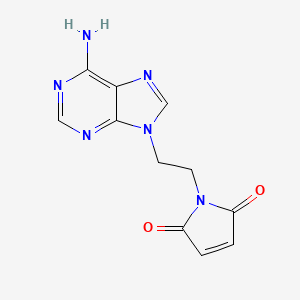 molecular formula C11H10N6O2 B14362301 1-[2-(6-Amino-9H-purin-9-yl)ethyl]-1H-pyrrole-2,5-dione CAS No. 91070-41-6