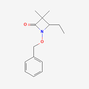 molecular formula C14H19NO2 B14362330 1-(Benzyloxy)-4-ethyl-3,3-dimethylazetidin-2-one CAS No. 91078-06-7