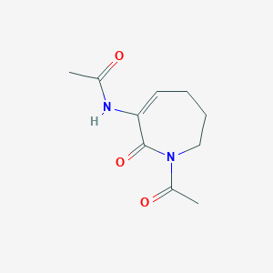 molecular formula C10H14N2O3 B14362335 N-(1-Acetyl-2-oxo-2,5,6,7-tetrahydro-1H-azepin-3-yl)acetamide CAS No. 90237-95-9