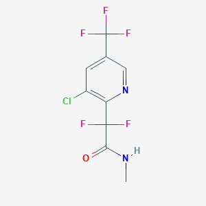 molecular formula C9H6ClF5N2O B1436235 2-(3-chloro-5-(trifluoromethyl)pyridin-2-yl)-2,2-difluoro-N-methylacetamide CAS No. 1823183-04-5