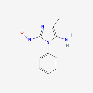 molecular formula C10H10N4O B14362351 4-Methyl-2-nitroso-1-phenyl-1H-imidazol-5-amine CAS No. 93641-61-3