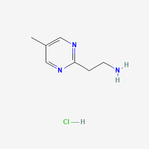 molecular formula C7H12ClN3 B1436236 2-(5-Methylpyrimidin-2-yl)ethan-1-amine hydrochloride CAS No. 1781140-04-2