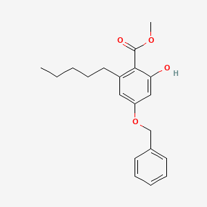 molecular formula C20H24O4 B14362373 Methyl 4-(benzyloxy)-2-hydroxy-6-pentylbenzoate CAS No. 94103-01-2