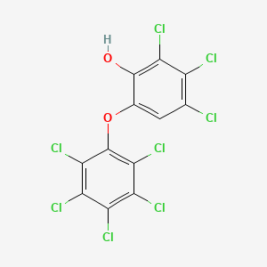 molecular formula C12H2Cl8O2 B14362456 Phenol, 2,3,4-trichloro-6-(2,3,4,5,6-pentachlorophenoxy)- CAS No. 90986-07-5