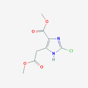 molecular formula C8H9ClN2O4 B14362466 methyl 2-chloro-5-(2-methoxy-2-oxoethyl)-1H-imidazole-4-carboxylate CAS No. 92380-76-2