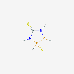 molecular formula C5H12N2P2S2 B14362479 1,2,3,4-Tetramethyl-1,4,2,3lambda~5~-diazadiphospholidine-2,5-dithione CAS No. 91043-86-6