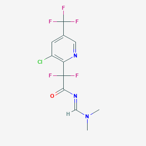 B1436248 2-[3-chloro-5-(trifluoromethyl)pyridin-2-yl]-N-[(dimethylamino)methylidene]-2,2-difluoroacetamide CAS No. 1823194-67-7